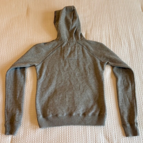 NWT Abercrombie&Fitch "Ezra Fitch" Lux Gray Hoodie Size Medium - Picture 2 of 8